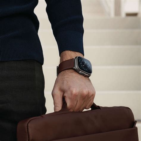 apple watch ultra with leather band|best band for apple ultra.